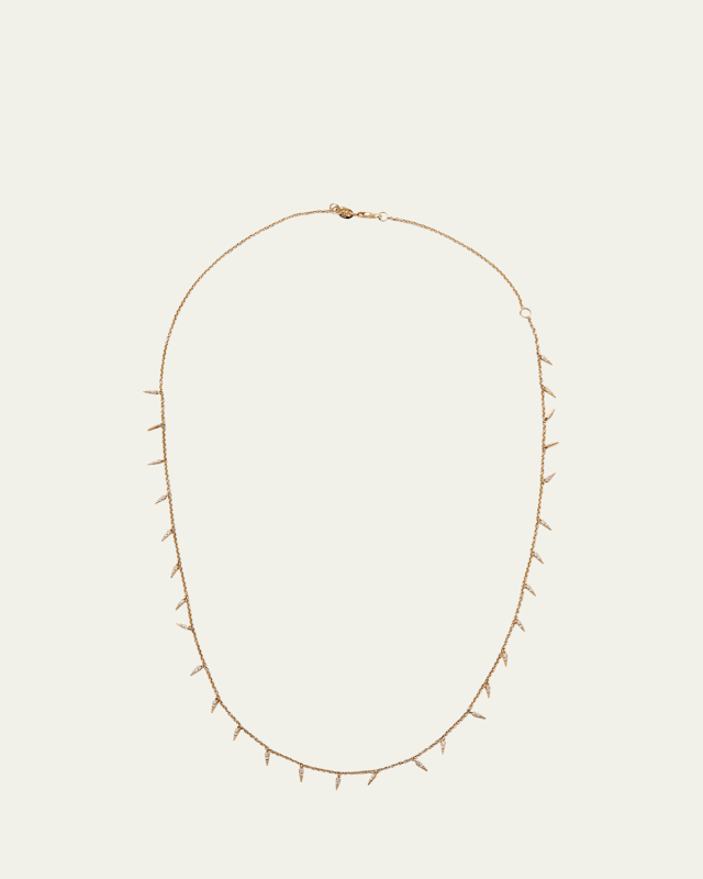Pave Diamond Fringe Drop Necklace
